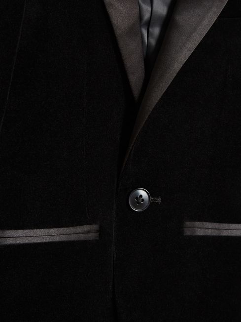 Ace Single Breasted Velvet Blazer