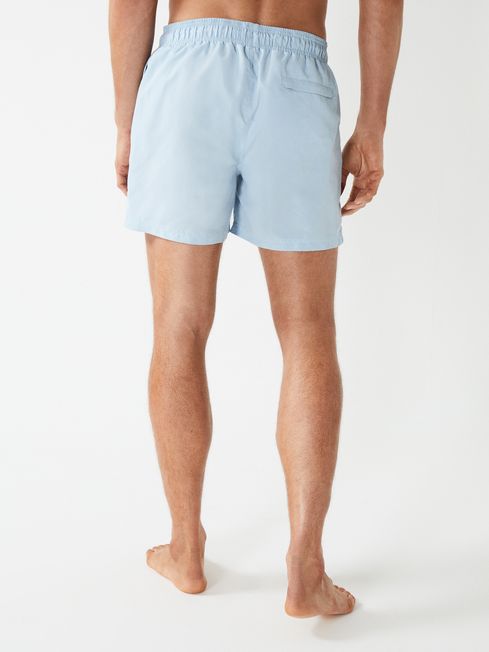 Wave Plain Drawstring Swim Shorts