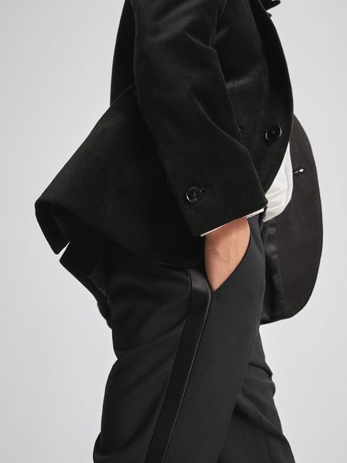 Ace Single Breasted Velvet Blazer