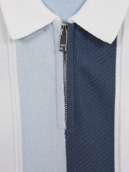 Herald Half Zip Colourblock Polo T-Shirt