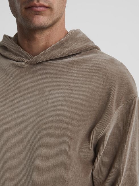 Luis Velour Cord Hooded SweatShirt
