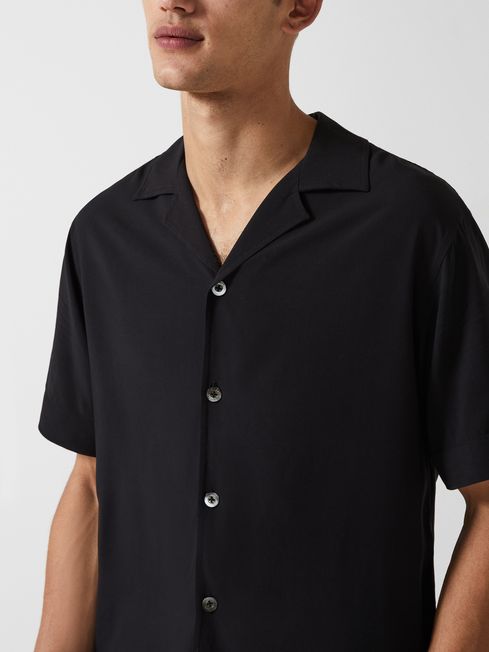 Valbonne - Che Contrast Cuff Cuban Collar Shirt
