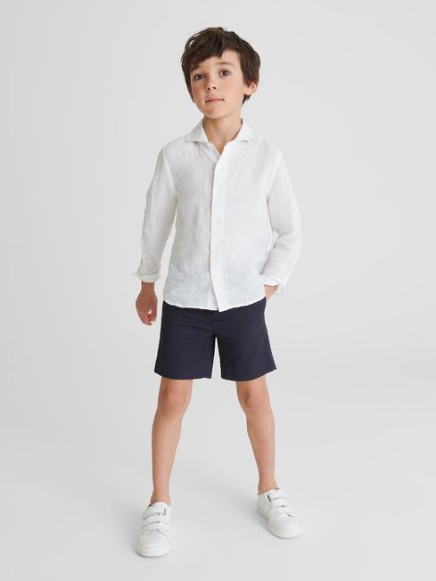Ruban Junior Long Sleeve Linen Shirt