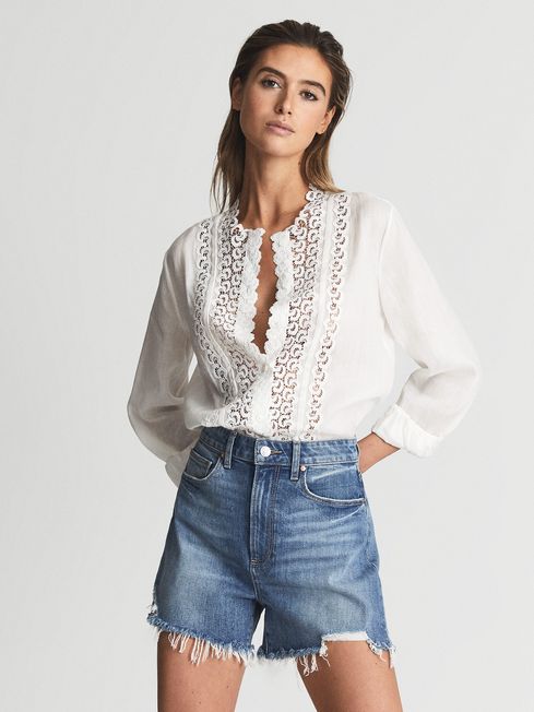 Dani Paige Raw Hem Denim Shorts