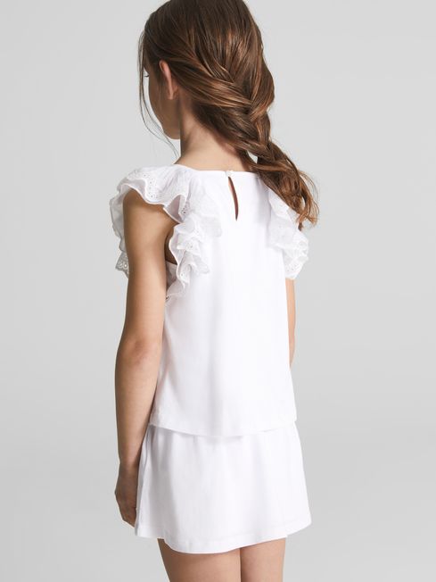 Charlotte Jr Junior Lace Shoulder Jersey Mini Dress