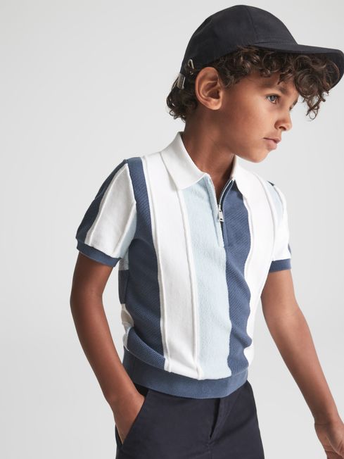 Herald Half Zip Colourblock Polo T-Shirt