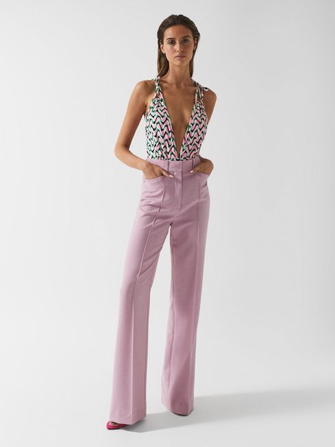 Amelia Plunge Printed Swimsuit