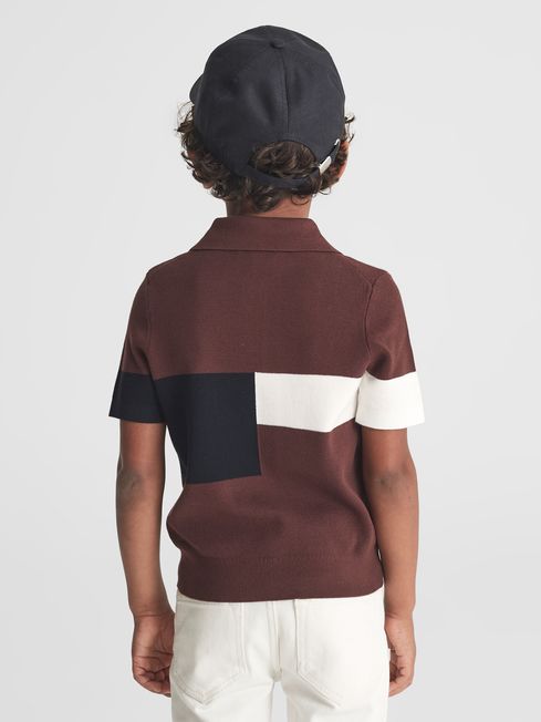 Primo Press Stud Colourblock Polo T-Shirt