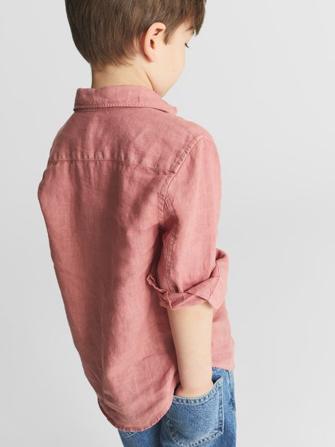 Ruban Long Sleeve Linen Shirt