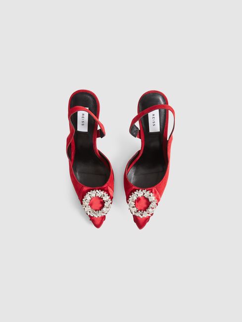 Celeste Sling Back Embellished Heels