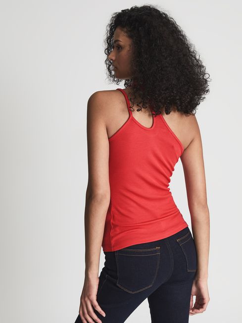 Amber One Shoulder Cut-Out Jersey Top