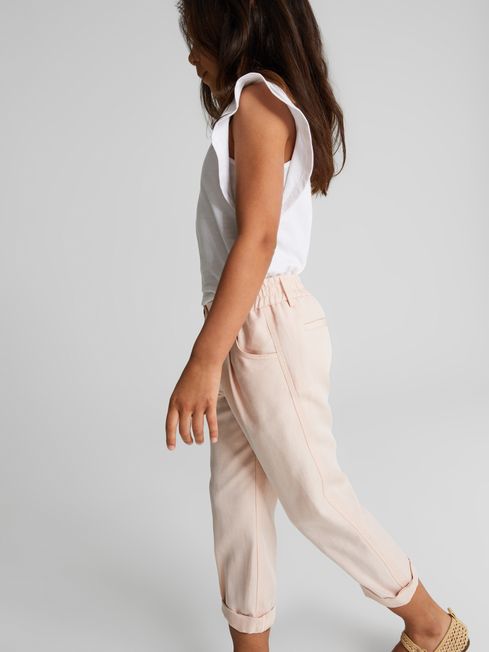 Shae Jr Junior Linen Blend Pull On Trousers