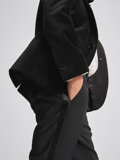 Ace Single Breasted Velvet Blazer