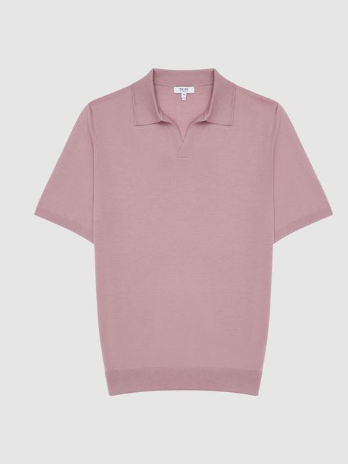 Duchie Merino Wool Open Collar Polo Shirt