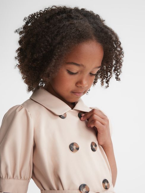 Naomi Puff Sleeve Belted Dress