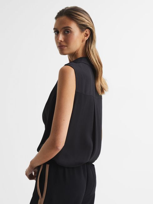 Ameliee Cowl Front Sleeveless Blouse