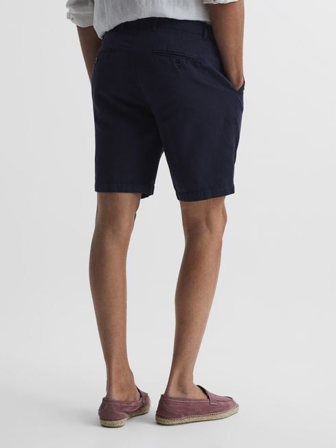 Ezra Cotton-Linen Blend Shorts