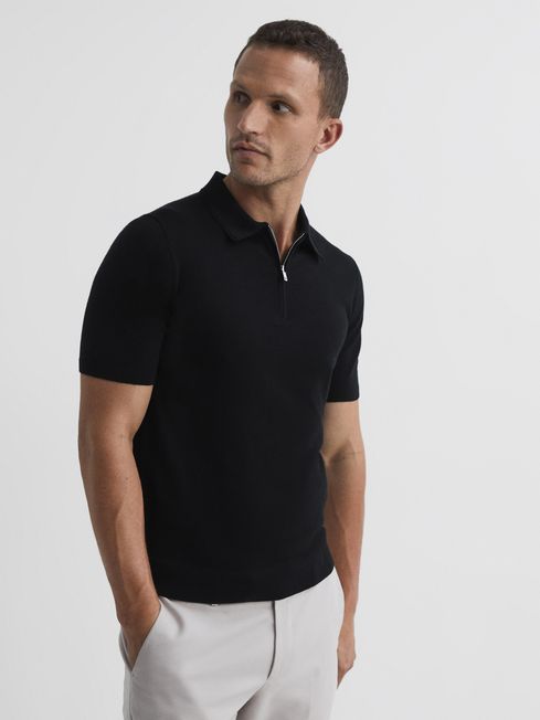 Maxwell Merino Zip Neck Polo