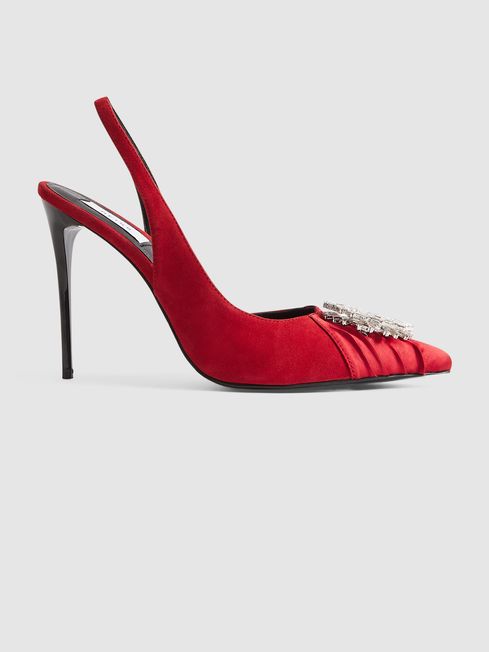 Celeste Sling Back Embellished Heels