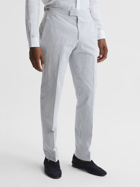 Barr Seersucker Mixer Trousers