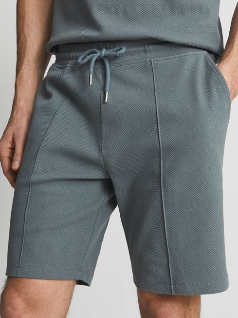 Norton Textured Drawstring Jersey Shorts