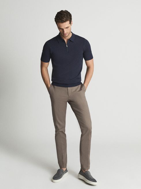 Maxwell Merino Zip Neck Polo