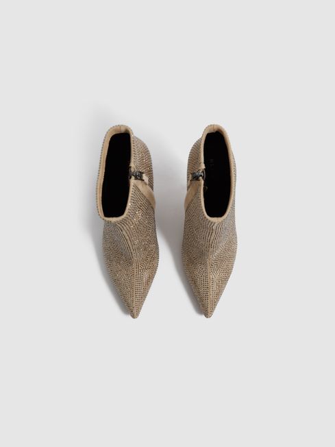 Clement Crystal Point Ankle Boots