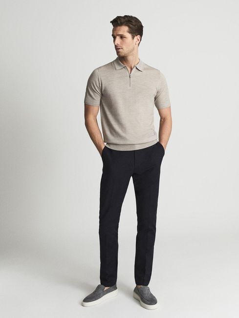 Maxwell Merino Zip Neck Polo