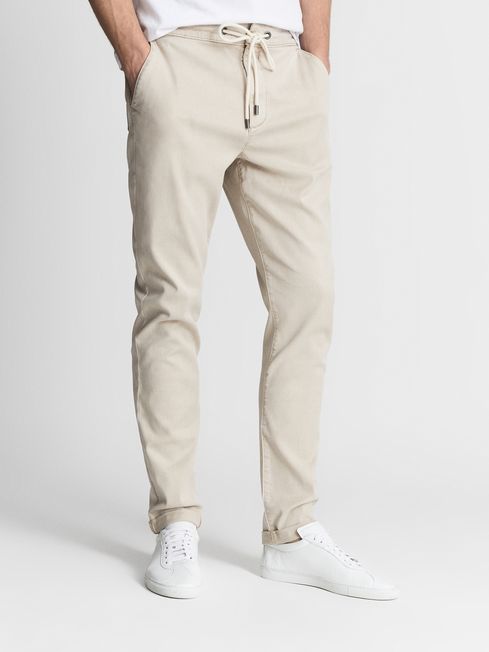 Fraser Brushed Twill Drawstring Trousers