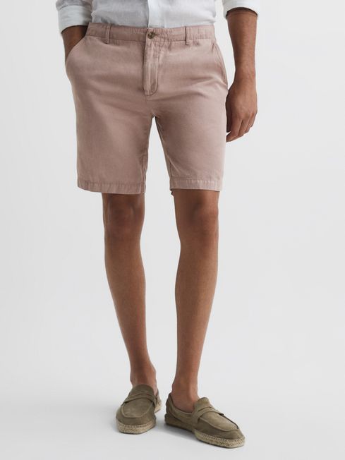 Ezra Cotton-Linen Blend Shorts