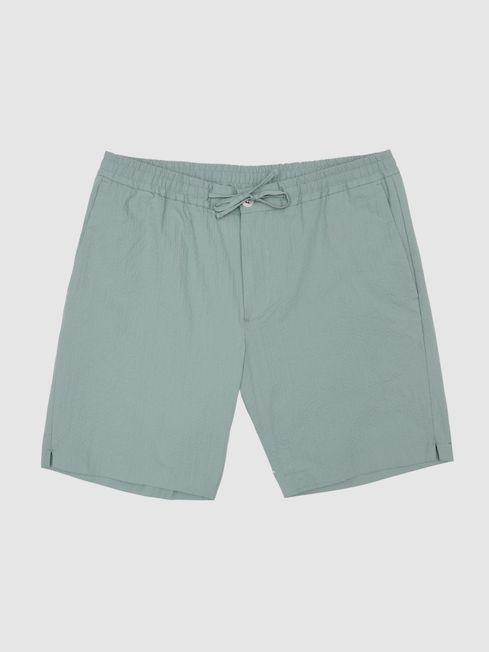 Billie Drawstring Seersucker Short