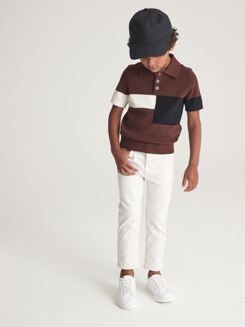Primo Press Stud Colourblock Polo T-Shirt