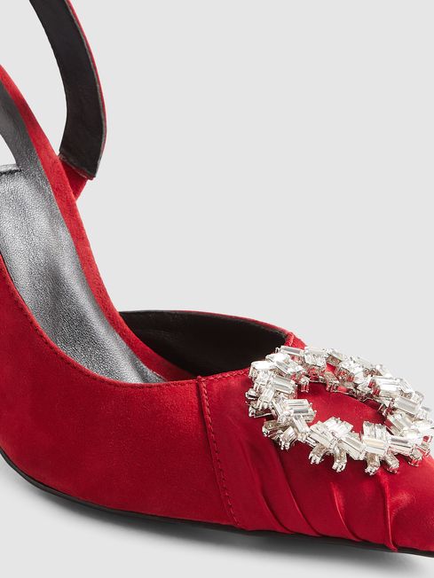 Celeste Sling Back Embellished Heels