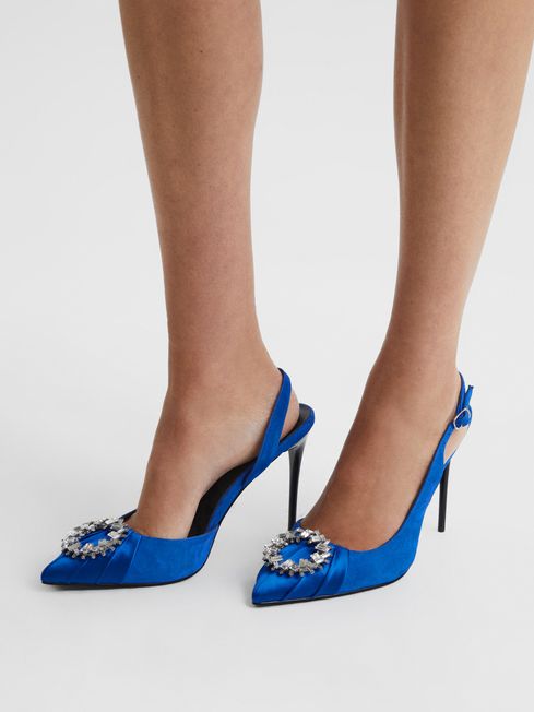 Celeste Sling Back Embellished Heels