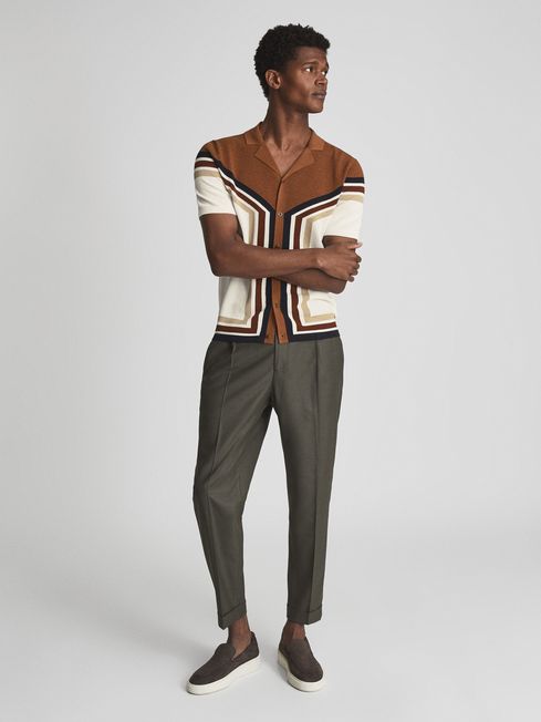 Vinci Cuban Collar Panel Detail Shirt
