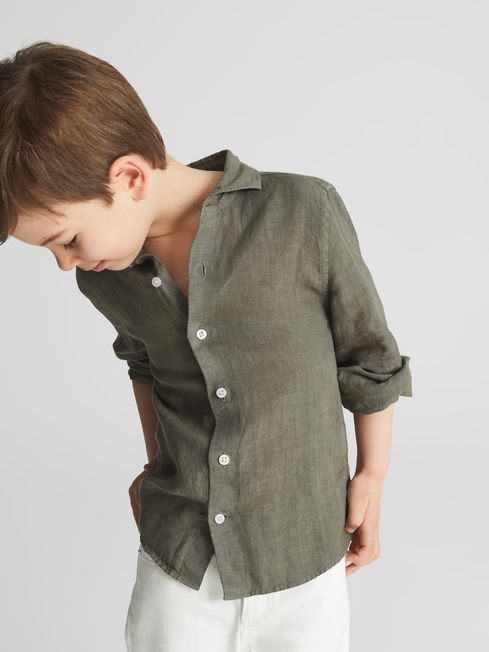 Ruban Long Sleeve Linen Shirt