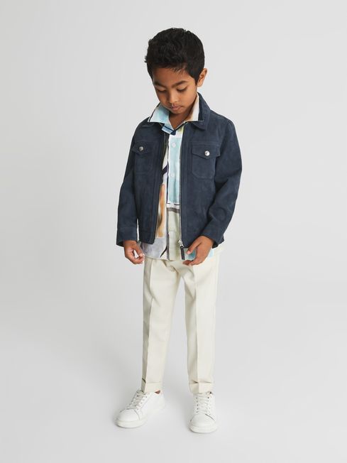 Lexi Junior Cuban Collar Painted Print Shirt