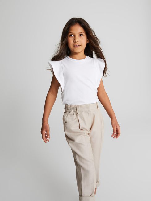 Shae Jr Junior Linen Blend Pull On Trousers