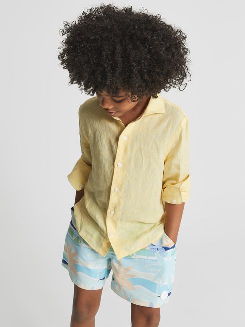 Ruban Junior Long Sleeve Linen Shirt