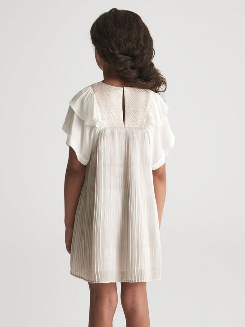 Ariella Metallic Pleated Dress