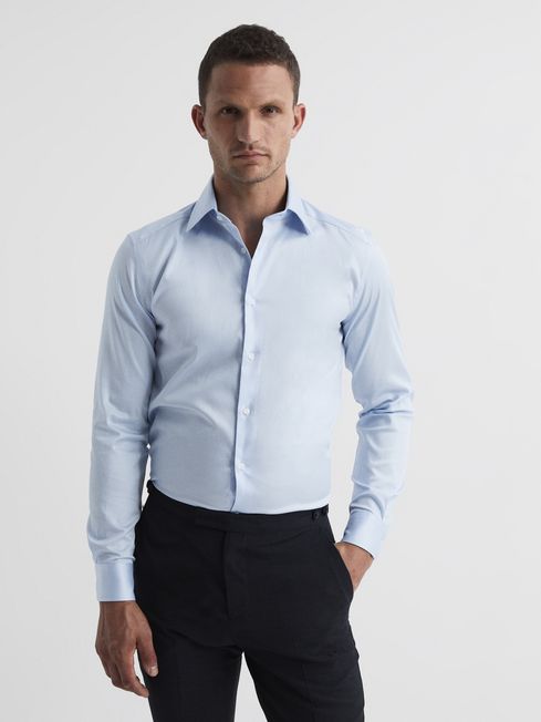 Frontier Cotton Satin Stretch Slim Fit Shirt