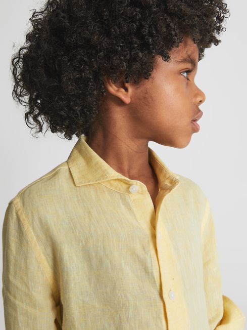 Ruban Junior Long Sleeve Linen Shirt
