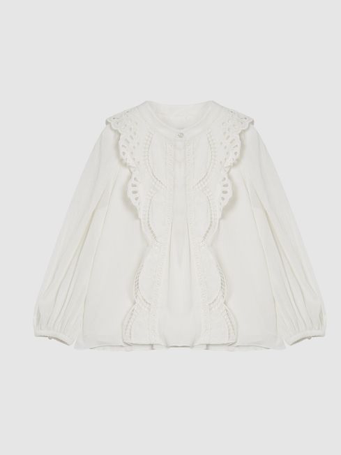 Piper Jr Junior Embroidered Detail Blouse