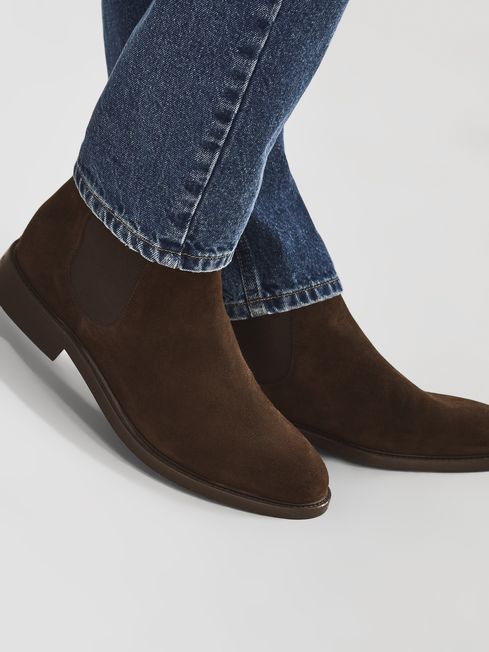 Tenor Suede Leather Chelsea Boots