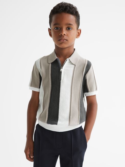 Herald Half Zip Colourblock Polo T-Shirt