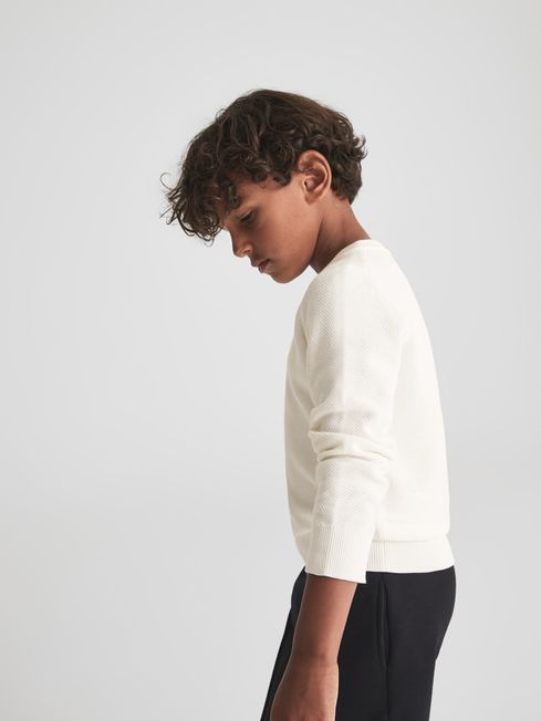 Brookes Stitch Interest Crew Neck Jumper
