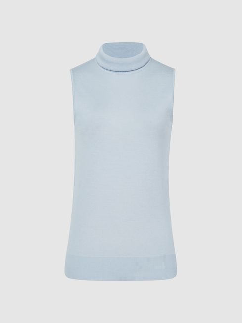Edna Sleeveless Roll Neck Jumper