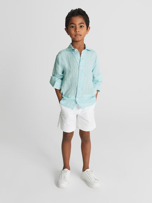 Ruban Junior Long Sleeve Linen Shirt