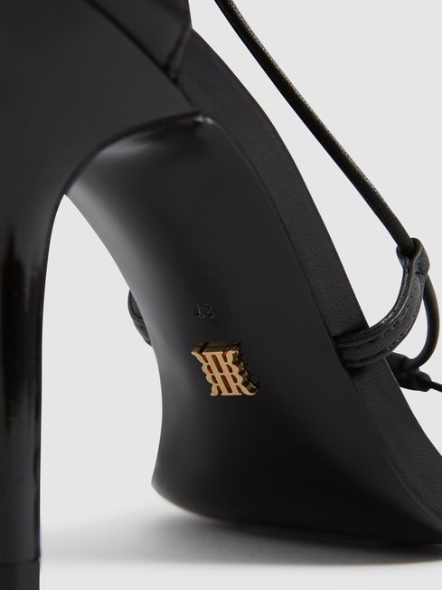 Kali High Leather Strappy Wrap Sandals