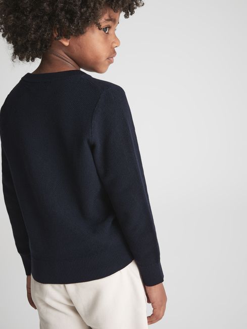 Brookes Stitch Interest Crew Neck Jumper